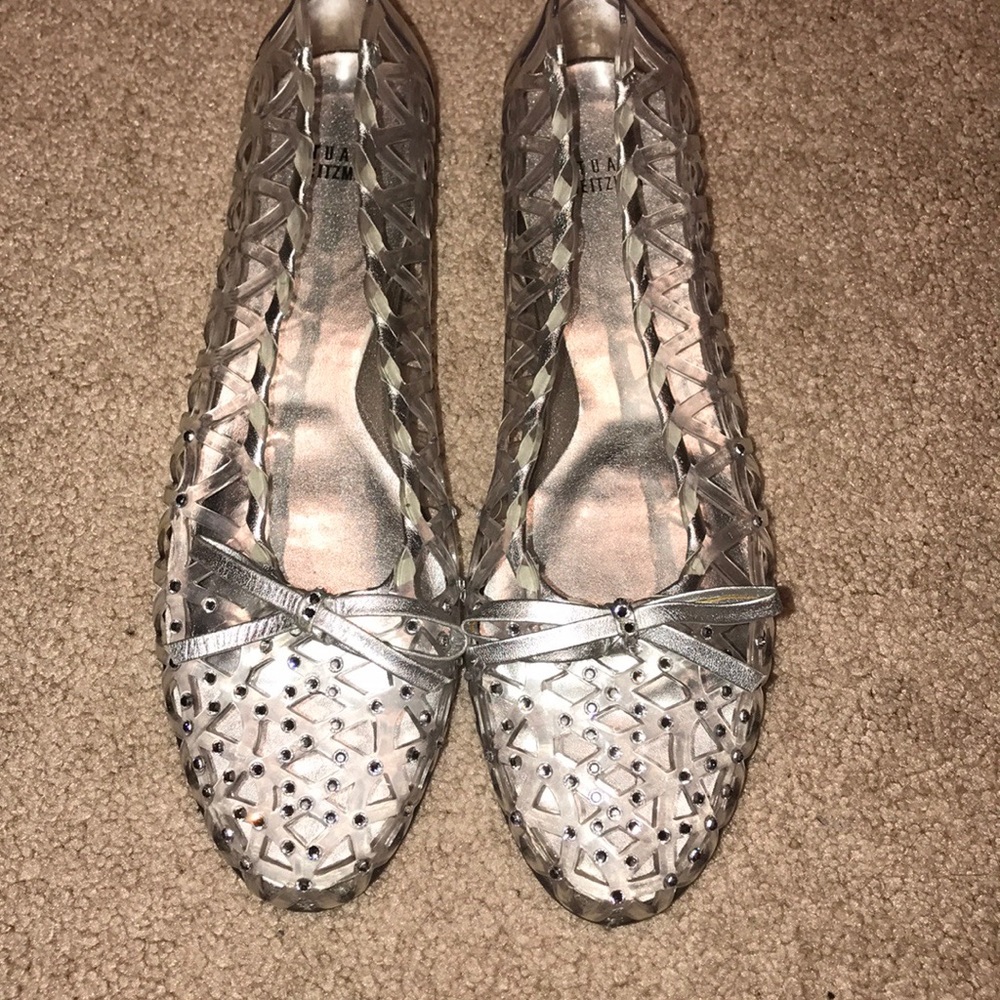 Stuart Weitzman Crystal Jelly Flats